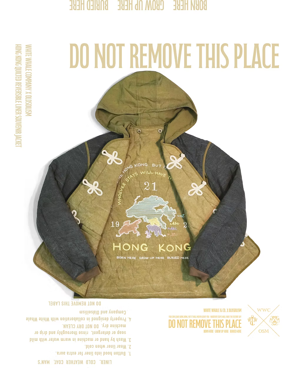 Old Soilism, 2025 — WWX × OS Reversible HK Souvenir Liner Parka